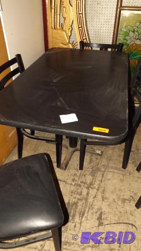 Black Table, NO chairs 29 x 48 ...