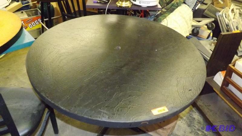 Round Black Table, NO chairs 40 d...