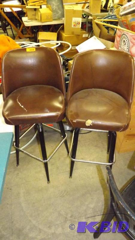 Two Brown Bar Stools condition issu...