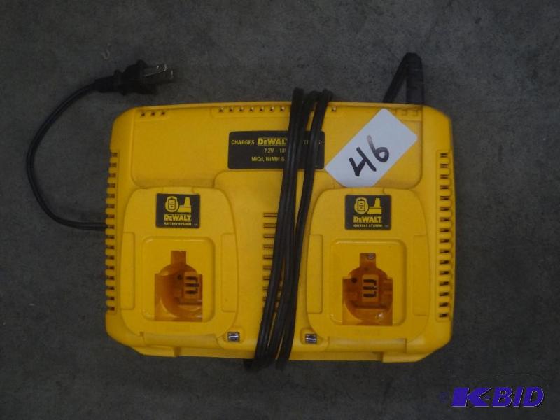 lot 46 image: DeWalt 2-Bay 12-18Volt Charger...