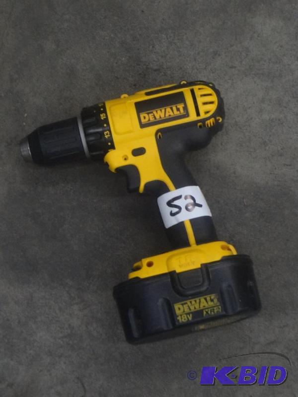 lot 52 image: DeWalt 18Volt 12" Cordless Dr...