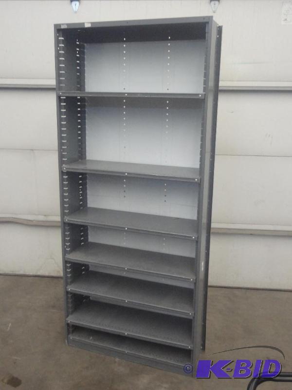 lot 68 image: 40&quotx7ft Steel Shop Shelf, Like...