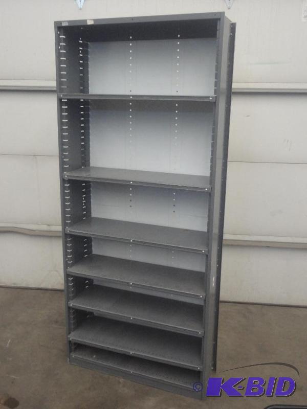 lot 69 image: 40&quotx7ft Steel Shop Shelf, Like...