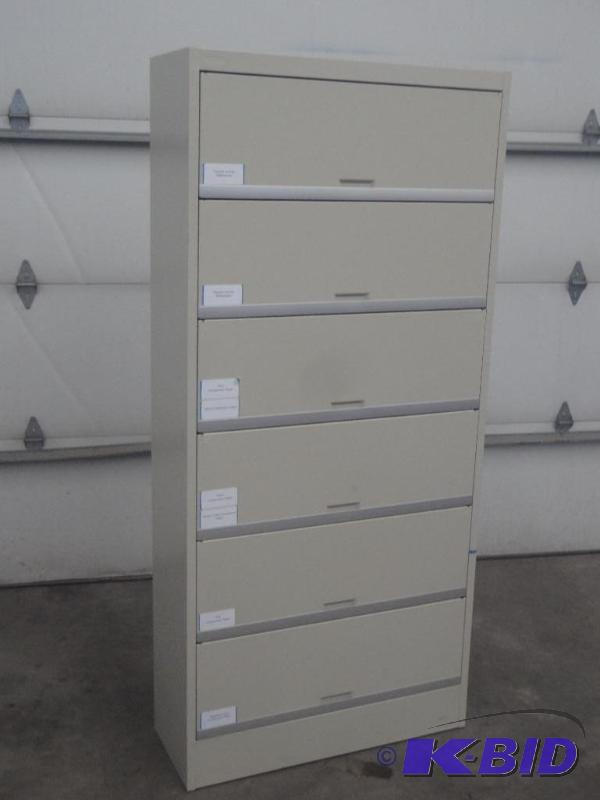 lot 71 image: (3) 36&quotx7ft Steel File Cabinet...