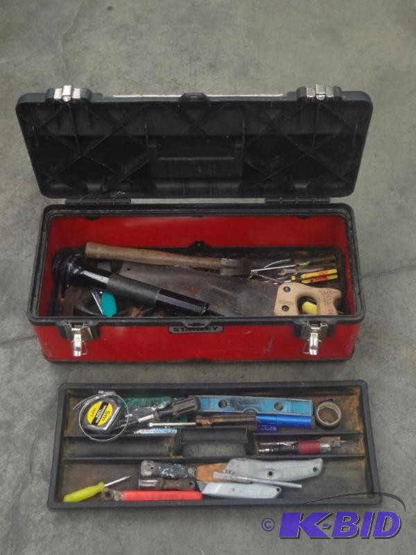lot 85 image: Stanley Toolbox Full Of Misc Tools...