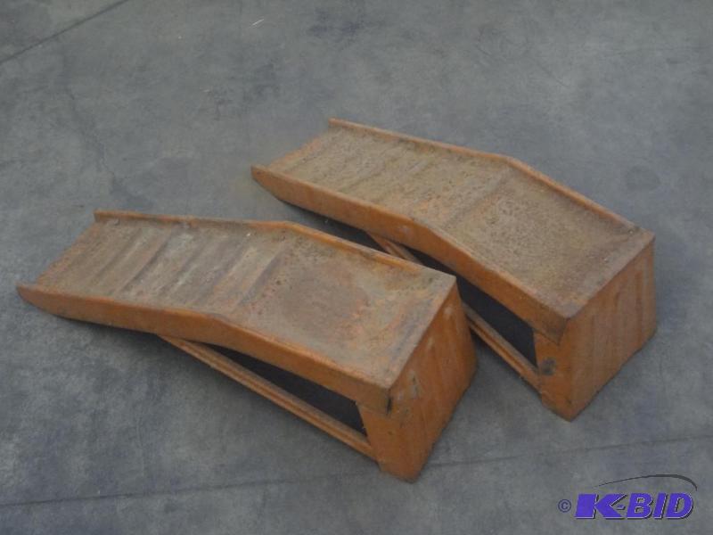 lot 92 image: (1) Set Of Steel Car Ramps...