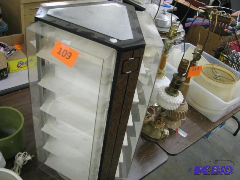 vintage three sided rotating table ...