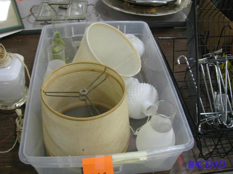 lamp shades, glass globes &amp chi...