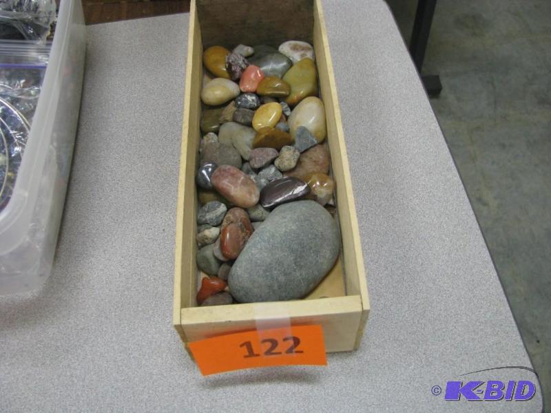 box of polished rocks...