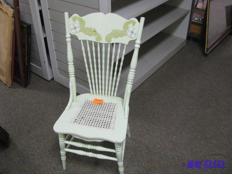vintage wood painted chair...