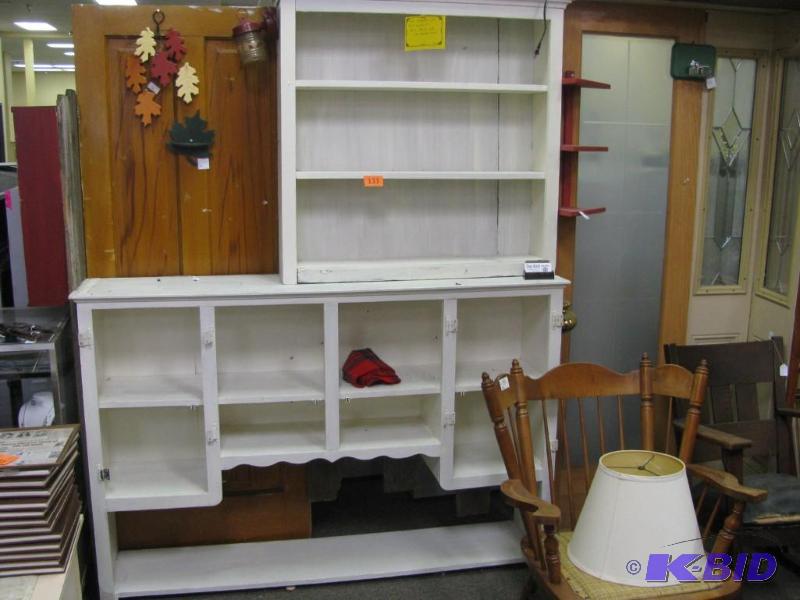 vintage painted wood wall units...