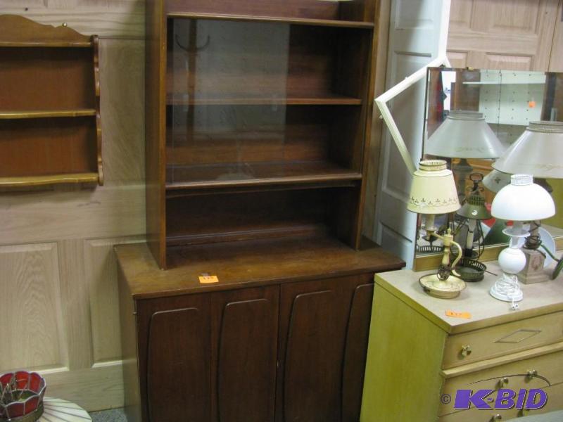 vintage mid century china hutch wit...