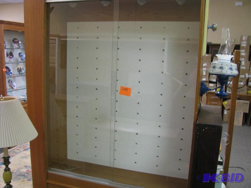 Tall display case glass doors with ...