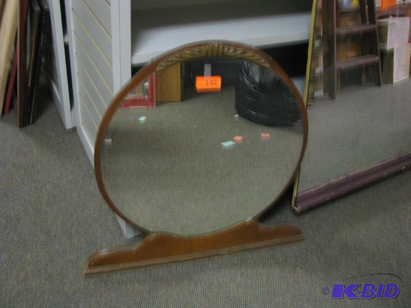 vintage art deco round mirror, for ...