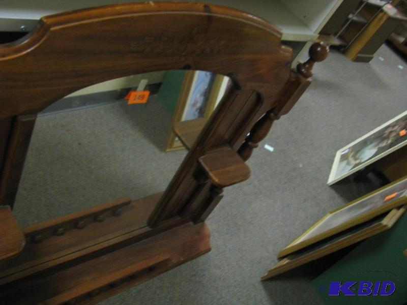 large wood framed mirror for wall o...