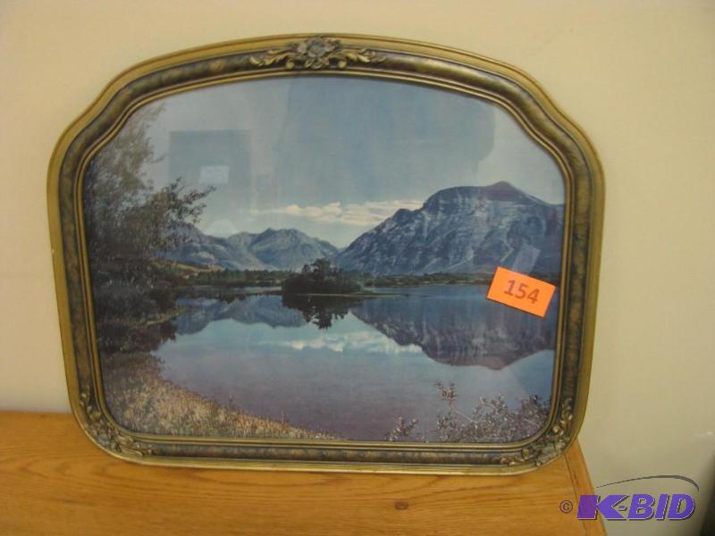 vintage framed scenic print, lovely...