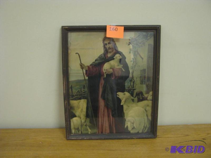 vintage religious framed print...