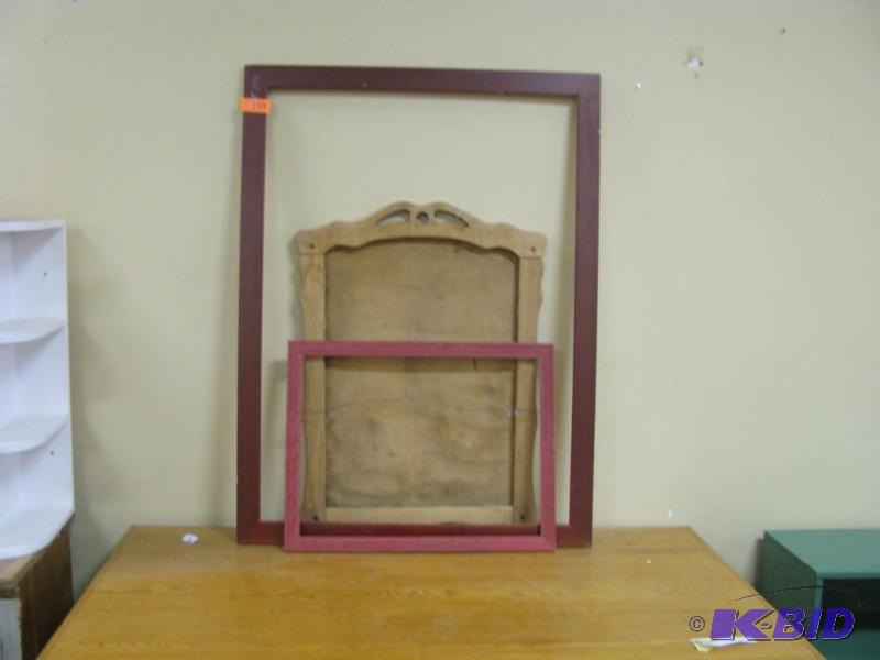 three vintage wood frames...