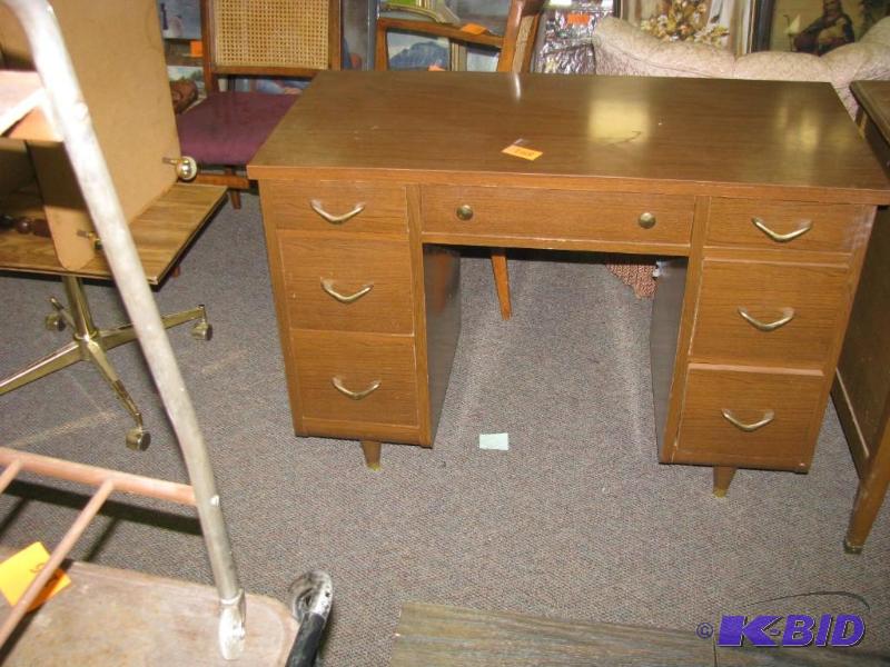 vintage mid century desk, with cool...