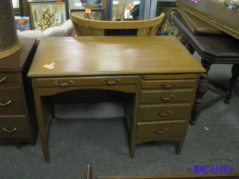 vintage solid wood library desk...