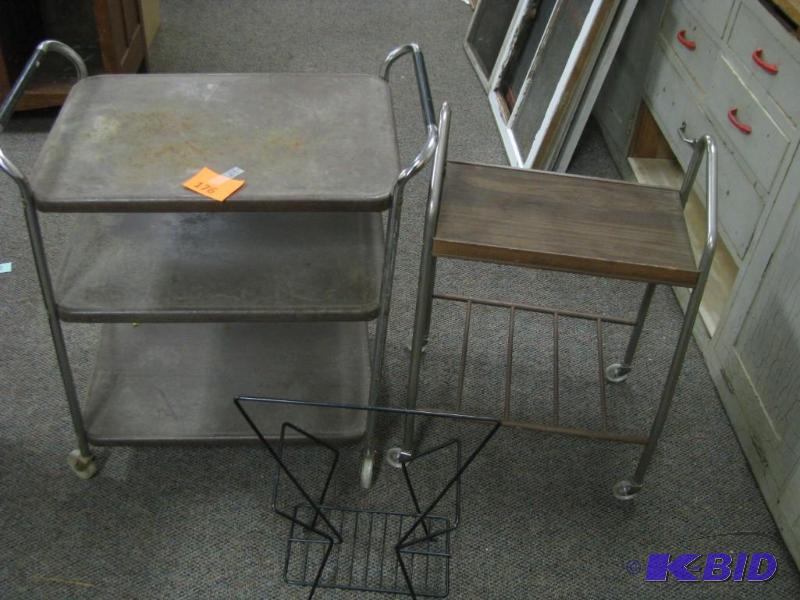 Vintage metal carts &amp magazine ...