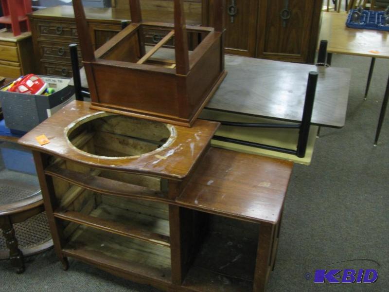 several vintage wood furniture proj...