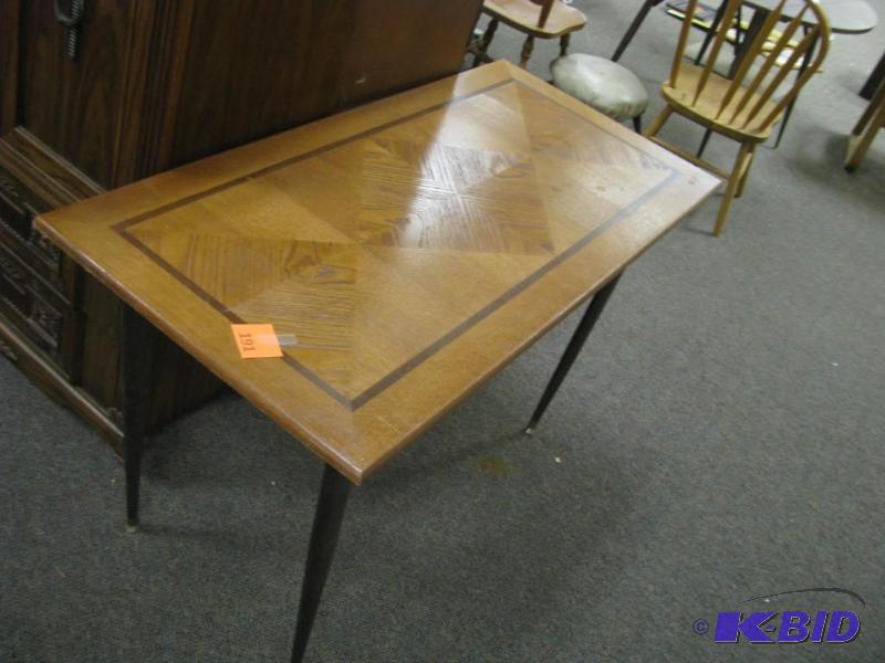 wood and metal table, metal legs wo...