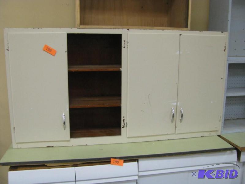 4 cupboard wood shelving unit, miss...