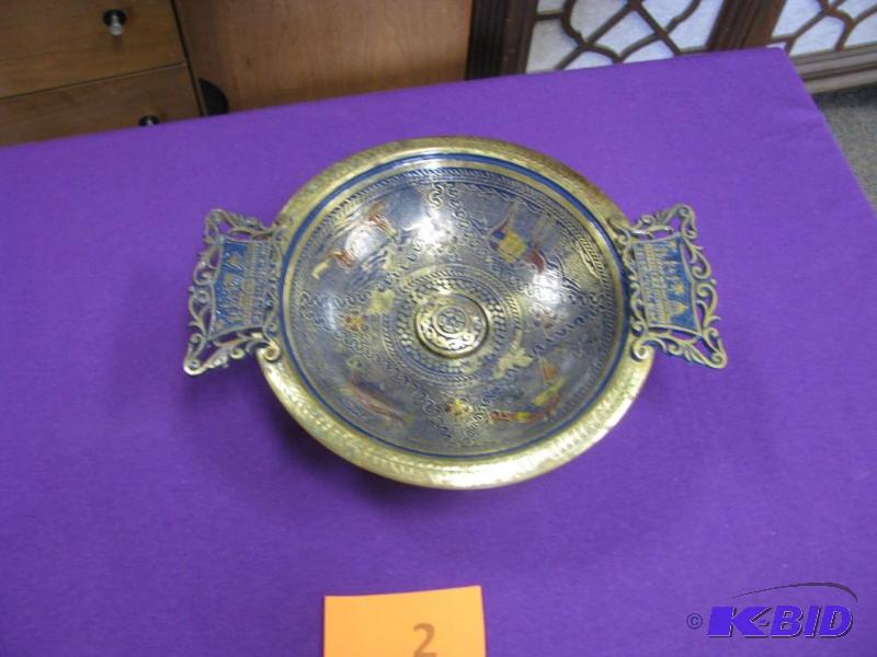 vintage Jerusalem serving dish meta...