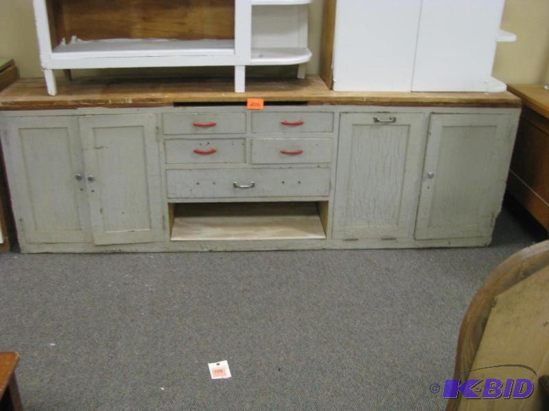 vintage kitchen or shop storage uni...