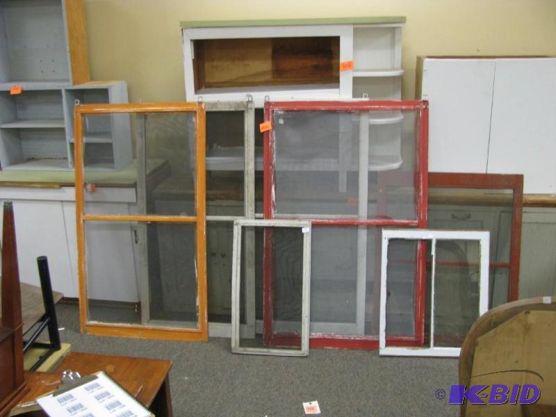 vintage wood framed screens &amp w...