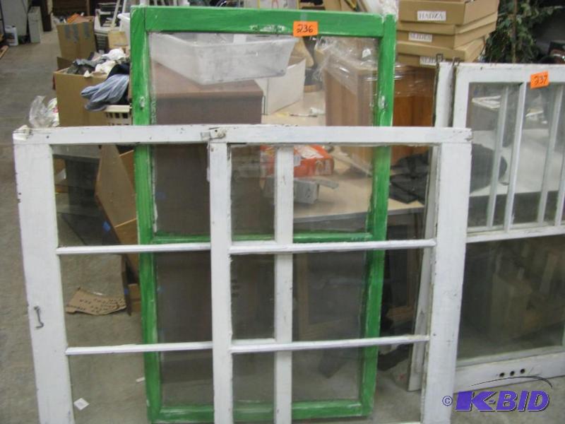 vintage wood framed screen and 2 wi...
