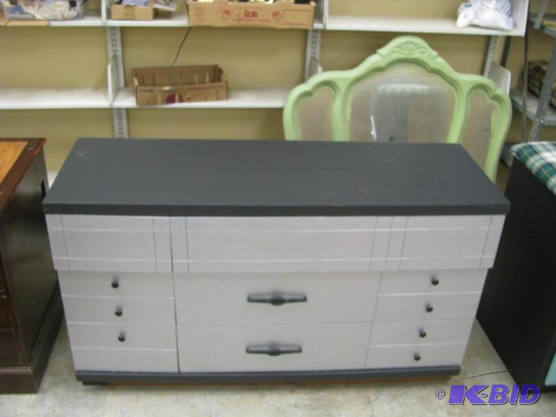 Vintage Mid Century solid wood 6 dr...