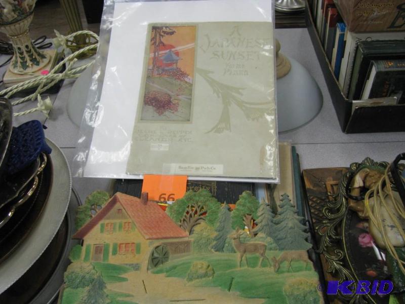 vintage piano music, postcards, pho...