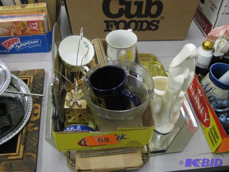 vintage glass lids, coffee cups, mu...