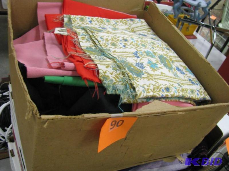 box full of vintage fabric &amp mi...