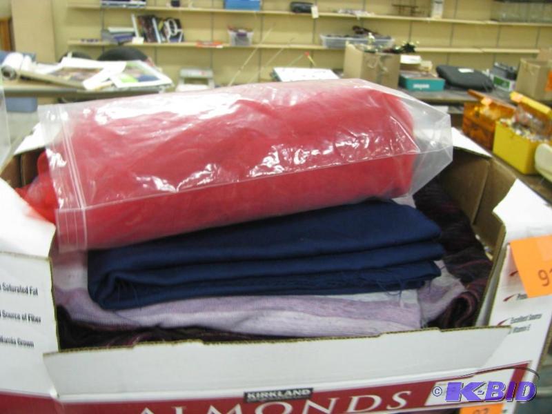 box full of vintage fabric...