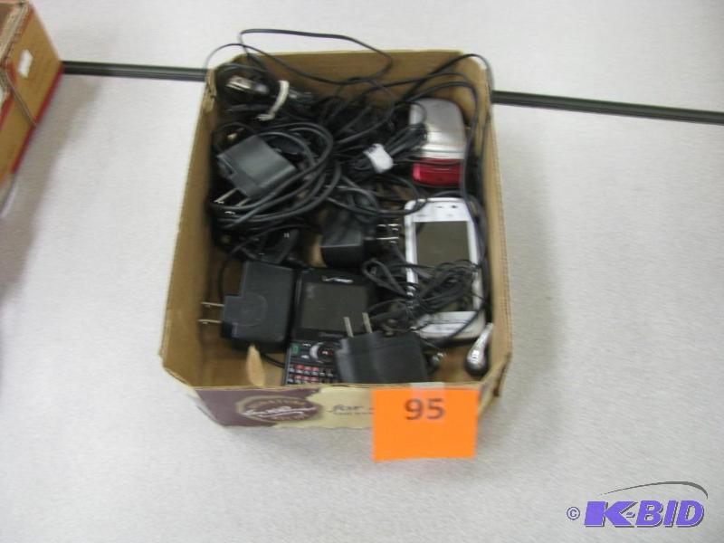 4 cell phones with chargers...
