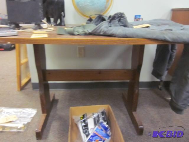 4 foot x 3 foot wood table with woo...
