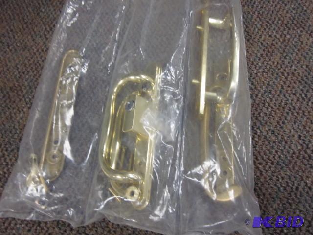 (2) sets of brass patio door handle...
