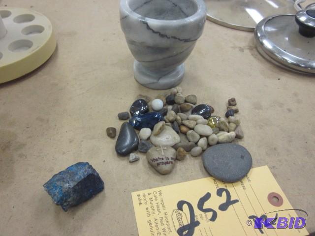 Rocks, some polished....