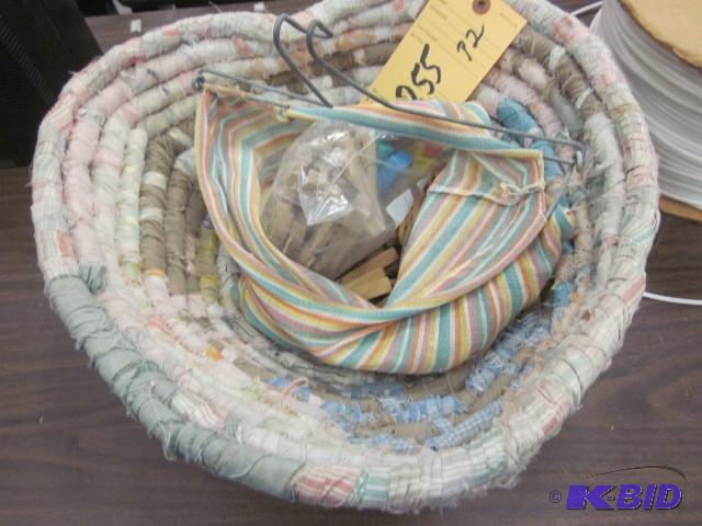 Vintage clothes pins and basket....