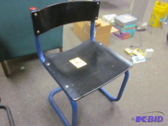 Euro style wood and metal chair....