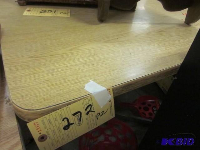 3 foot x 3 foot table. Items on top...