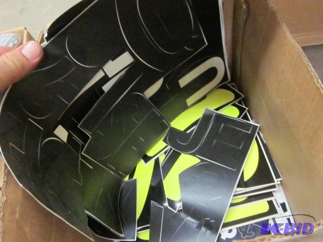 Large lot of adhesive letter and nu...
