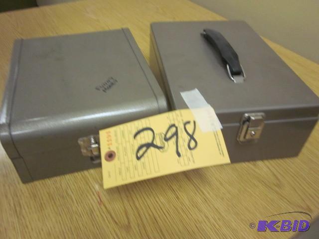 Lot of (2) metal money boxes....