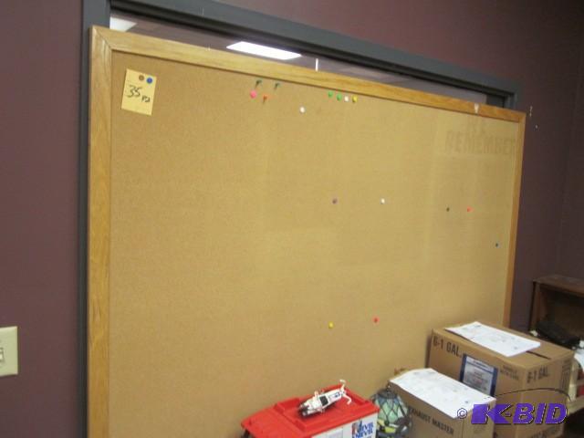 6 foot x 4 foot cork board with woo...