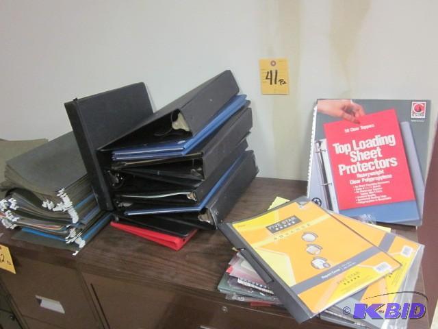 Lot of binders, protectors and file...