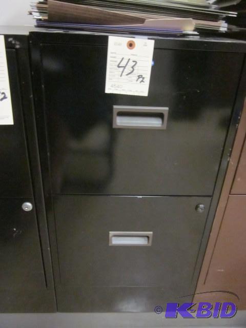 (2) drawer black file cabinet....