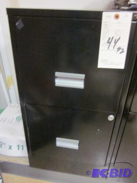 (2) drawer black cabinet. &nbsp...